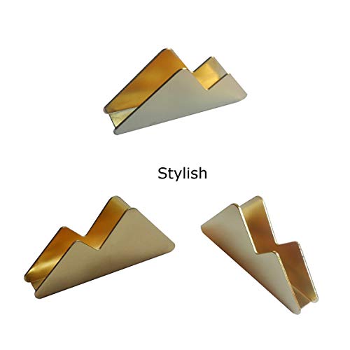 Enyuwlcm Metal Desk Card Holder Business Card Display Stand for Women Gold 1 Pack - Thumbnail 5