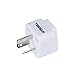 TESSAN Grounded Universal Travel Plug Adapter USA to Australia/China Travel Prong Converter Adapter Plug Kit for Australia/China(Type I) - 3 Pack(WHITE)