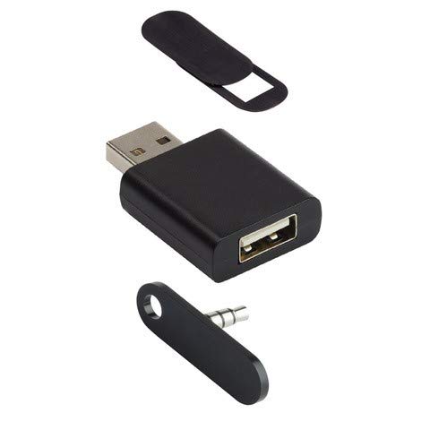 C-Slide Home School 3pc Kit Video Conference & Data Protection Pack - Razor Webcam Cover, USB Data Blocker & 3.5 Mic Blocker | Learn from Home