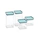 Brabantia Square Canister, Set of 4, Stackable, Mint