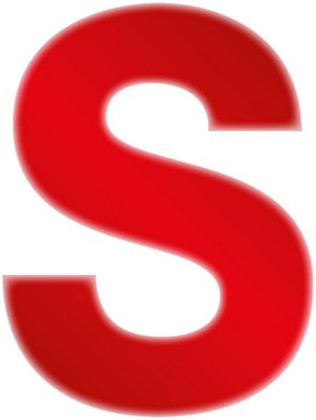 High Quality Stick On Self Adhesive Vinyl Letters Stickers For Home Office Garden Caravan Boat [ Red , Letter S ]