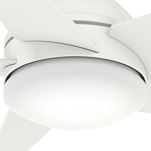 Casablanca Indoor Low Profile Ceiling Fan with LED Light and wall control - Isotope 44 inch, White, 59350 - Thumbnail 6