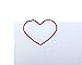 Butler in the Home Love Heart Shaped Paper Clips Great for Paper Clip Collectors or Office Gift - Comes in Round Tin with Lid and Gift Box (100 Count Red)