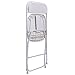 Sandinrayli 10 PCs White Plastic Folding Chairs Commercial Quality Stackable Outdoor Event Wedding Party Chairs