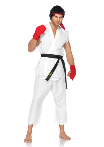 Leg Avenue Costumes 5Pc.Ryu Includes Shirt Pants Belt Gloves and Head Band