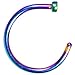 Body Candy Titanium Anodized Stainless Steel Rainbow Nose Stud Hoop 18 Gauge 3/8