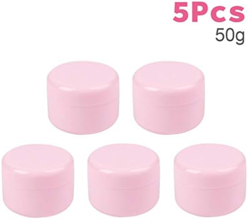 Puff Case Face Blusher Jars Containers,3/5 Pcs 20/50/100g Plastic Empty Loose Powder Refillable Bottles Makeup Storage Box Travel Cosmetic Face Cream Makeup Container