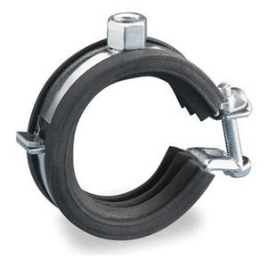Cushioned Pipe Clamp, Pipe Size 1/2 in