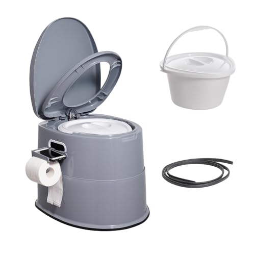 VEVOR RV Toilet for Camping, Portable Toilet with 1.3 Gal Detachable Inner Buck…