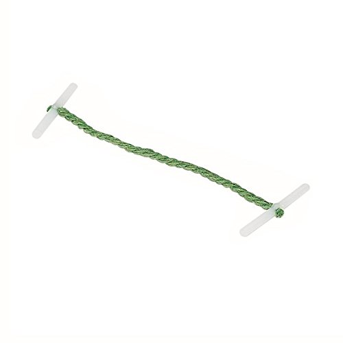 Whitecroft 27121/10 Essentials 101 mm Plastic Ended Treasury Tags - Green (Pack of 100)