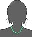 Amazon Collection 14k Yellow Gold 10mm Green Jade Strand Necklace, 18