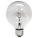 GE 64509 60 Watt, G25 Decorative Globe Light Bulb, Crystal Clear, Pack of 12