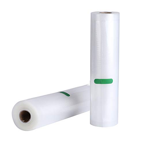 Deeplee 2 Rollen Vakuumierfolie 28x500cm Vakuumierbeutel für alle Balken-Vakuumierer, Profi Folienrollen Mit Geprägte…