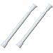 DecoRight Small Size Spring Tension Rods | Set of Two Curtain Rods | Size: 7 to 11 inches | Color: White