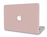 LuvCase Leather Hard Shell Case Cover Compatible MacBook Air 13 Inch A1466 & A1369 (No Touch ID) (Pink Suede)