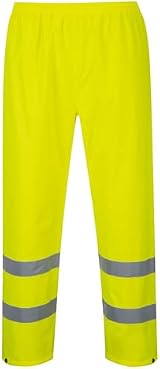 Portwest H441 Waterproof Hi Vis Rain Trousers Yellow Large view 2