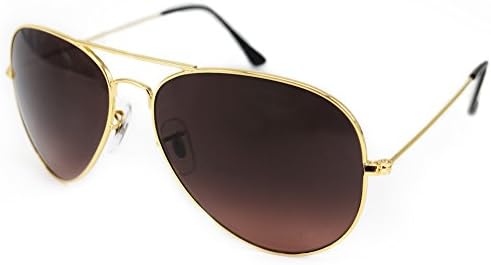 Aviator Light Mirrored Sunglasses Metal Frame Gradient Lens UniSex Non Polarized