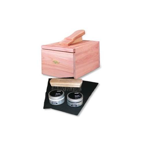 Cedar Shoe Care Valet w Starter Kit I in Natural Finish