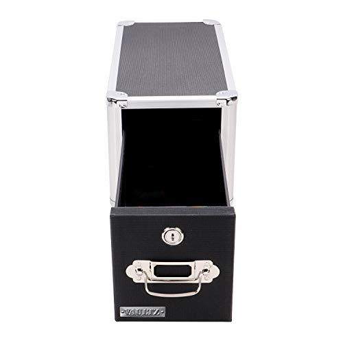 Vaultz CD Case CDRack w/ 1 Drawer and Key Locks, 8