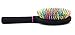 OneDor Rainbow S-Curve Ball tipped Bristles Air Volume Hair Brush with Flexible Cushion Base for Hair | Detangling Comb (Black)