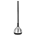 mDesign Toilet Plunger with Cover for Bathroom Storage - Brushed/Black