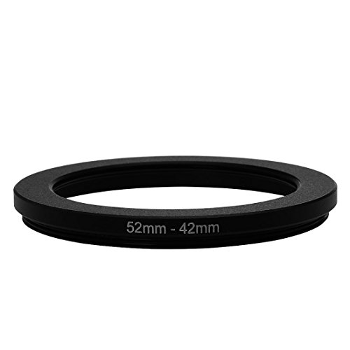 Aluminum Camera Step Down Filter Ring Stepping Adapter 52mm-42mm Black