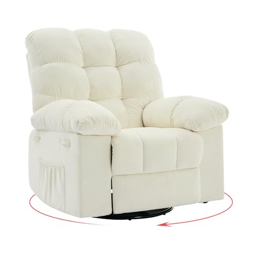 GarveeHome Rocking Recliner Chair, 360° Swivel Rocker Chair for Living Room, Up…