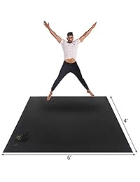 gxmmat grande esterilla de yoga 72"x 48" (6 'x4') x 7 mm. para Pilates estiramiento gimnasio en casa entrenamiento, extra antideslizante de de grosor anticorte esterilla de ejercicios