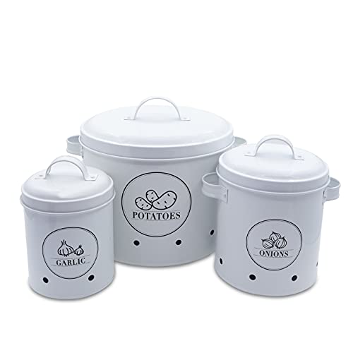 Potato Bin Storage Sets for Kitchen Countertop and Pantry, Perfect