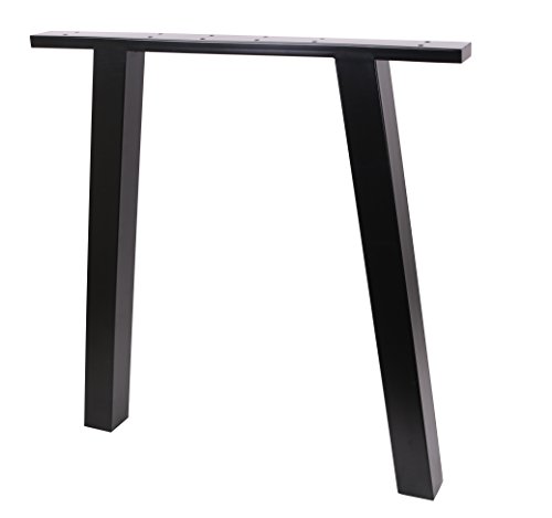 ECLV N-710-K Dining Table Legs, Vintage Steel Table Legs, Office Table Legs, Computer Desk Legs, Industrial Kitchen Table Legs, 28" L, Black, Set of 2