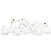 CHIVE ‘Loft’ Glass Bud Vases for Flowers — Set of 10 Clear Round Bottles — Super Cute Wedding Decor Centerpieces — Premium Quality & Made to Last