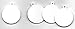 10 Pieces White Blank Polymer Craft Round Dog Tag Key Chain Sublimation Dye Heat Thermal Transfer 1,5´´ x 1,5´´ (3.5 x 3.5 X 0,2 cm)