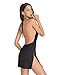 Lomantise Women's Deep V Plunge Neck Halter Club Dress with High Slit Party Lingerie Dress Backless Sleeveless A - Black