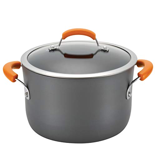 Rachael-Ray-Brights-Hard-Anodized-Nonstick-Cookware-Pots-and-Pans-Set-10-Piece-Gray-with-Orange-Handles