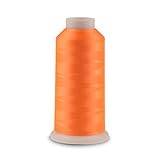 Tinksky 3000 Yards Spool Polyester Embroidery Machine Thread Luminous Glow In The Dark Sewing Thread (Orange)