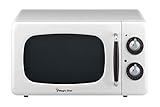 Magic Chef MCD770CW White 0.7-Cu. Ft. 700W Retro Countertop Microwave Oven, 7 Cu.Ft