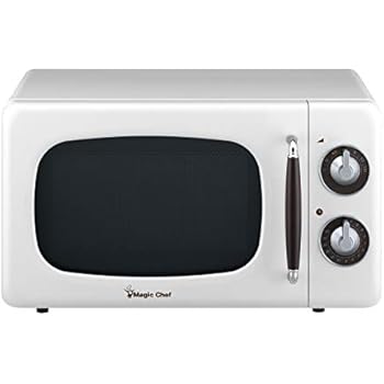 Magic Chef MCD770CW White 0.7-Cu. Ft. 700W Retro Countertop Microwave Oven, 7 Cu.Ft
