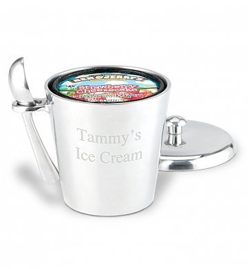 Engraved Ice Cream Bucket with Scoop