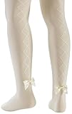 Serlei Kids Girls Microfiber Hold & Stretch Argyle Footed Tights with Bow Detail