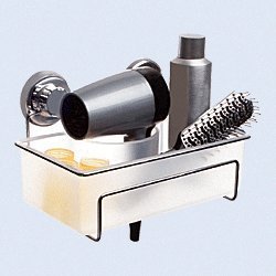Better Living 13652 SurLoc Caddy Hair Dryer Holder, Clear-Coated