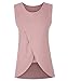 Shele Women's Sleeveless Nursing Maternity Pregnant Breastfeeding Tops (M, Blush)