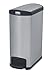 Rubbermaid Commercial 1901993 Slim Jim Stainless Steel Front Step-On Wastebasket, End-Step, 13-gallon, Black