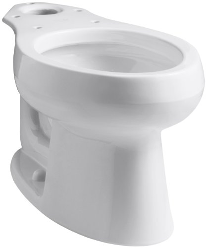 KOHLER K-4198-0 Wellworth Elongated Toilet Bowl, White