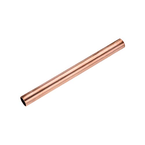sourcing map Kupfer-Rundrohr, 18 mm Außendurchmesser, 1 mm Wandstärke, 200 mm Länge, gerades Rohr