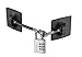 Refrigerator Door Lock with Combination Padlock - Black (Silver Combination Lock)