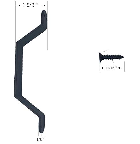 Fpz Black Door Pull Handle Barn Door Handle Pull Set (1 Pack) | 7-1/2\