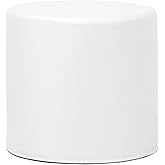 Howard Elliott No Tip Cylinder Patio Ottoman with Cover, Leather Side Table, Footstool & Seating Circular Ottoman Footrest fo