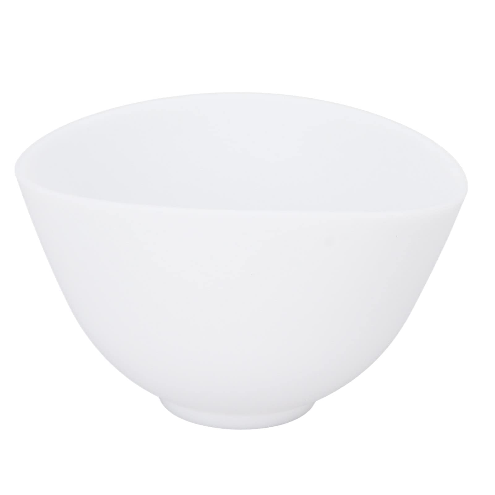 Socobeta 3PCS Face Mask Mixing Bowl Set, Soft Silicone Lady Facial Care Facemask Mixing Tool Sets with Brushes and Bowl White