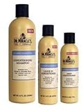 Dr. Miracles Cleanse & Condition Trio Set (Conditioning Shampoo, Deep Conditioner, Leave in Conditioner) Plus 1 Free of EYE Pencil