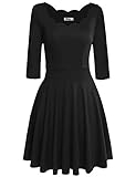 Meaneor Women's Low Cut Swing Fit and Flare Cocktail Dress